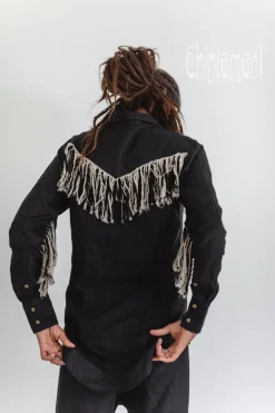 Chintamani Alchemistry Alma Linen Shirt / Black^ Button Shirt