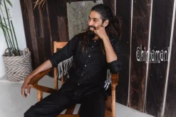 Chintamani Alchemistry Alma Linen Shirt / Black^ Button Shirt