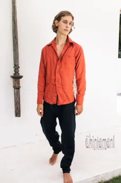 Chintamani Alchemistry Alma Linen Shirt / Red Ochre^ Button Shirt
