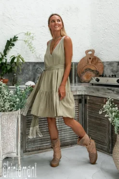Chintamani Alchemistry Alma Midi Dress / Sage^ Mini & Midi Dress