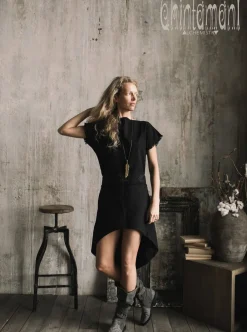 Chintamani Alchemistry Assymetric Midi Dress / Black^ Mini & Midi Dress