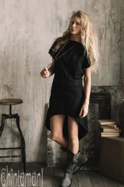 Chintamani Alchemistry Assymetric Midi Dress / Black^ Mini & Midi Dress