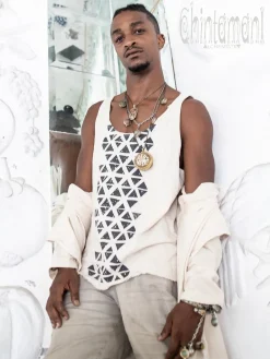 Chintamani Alchemistry Atua Print Top / Off White^ Tops & T-shirt