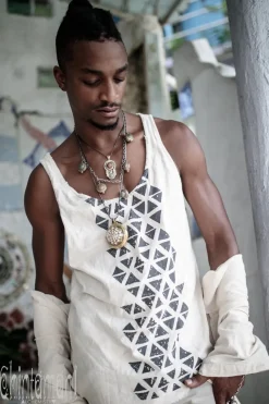 Chintamani Alchemistry Atua Print Top / Off White^ Tops & T-shirt