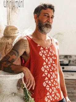 Chintamani Alchemistry Atua Print Top / Red Ochre^ Tops & T-shirt