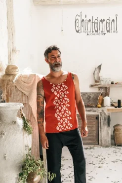 Chintamani Alchemistry Atua Print Top / Red Ochre^ Tops & T-shirt
