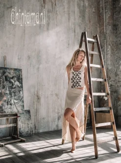 Chintamani Alchemistry Atua Print Top / White^ Tank Top