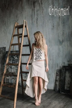 Chintamani Alchemistry Atua Print Top / White^ Tank Top