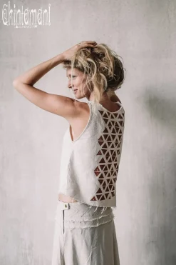 Chintamani Alchemistry Atua Print Top / White^ Tank Top