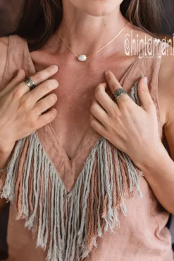 Chintamani Alchemistry Backless Linen Top / Dusty Pink^ Tank Top