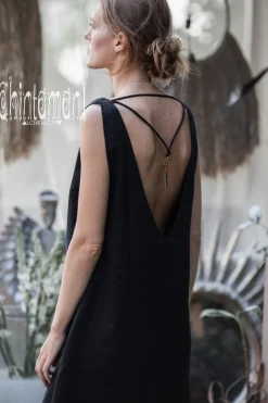 Chintamani Alchemistry Backless Tunic Dress / Black^ Mini & Midi Dress