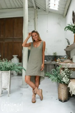 Chintamani Alchemistry Backless Tunic Dress / Sage Green^ Mini & Midi Dress