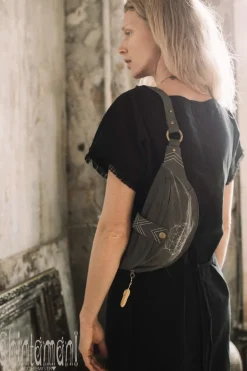 Chintamani Alchemistry Banana Waist Bag / Dark Grey^ Canvas Hip Bags