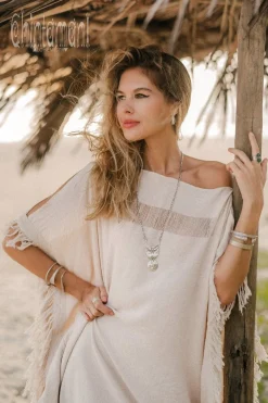 Chintamani Alchemistry Beach Poncho Dress / Off White^ Mini & Midi Dress