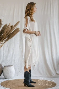Chintamani Alchemistry Beach Poncho Dress / Off White^ Mini & Midi Dress