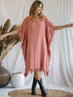 Chintamani Alchemistry Beach Poncho Dress / Soft Pink^ Mini & Midi Dress