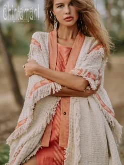Chintamani Alchemistry Berber Poncho Coat / Off White^ Kimono & Cover Up
