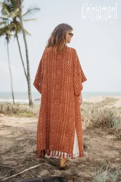 Chintamani Alchemistry Block Print Kimono / Rust^ Kimono & Cover Up
