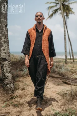 Chintamani Alchemistry Block Print Vest Jacket / Rusty^ Tops & T-shirt