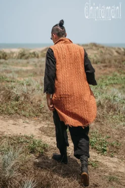 Chintamani Alchemistry Block Print Vest Jacket / Rusty^ Tops & T-shirt