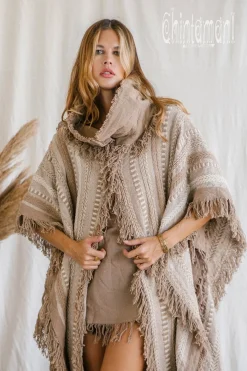 Chintamani Alchemistry Bohemian Poncho Coat / Coffee^ Kimono & Cover Up