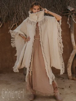 Chintamani Alchemistry Bohemian Poncho Coat / Off White^ Kimono & Cover Up