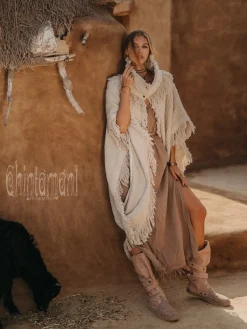 Chintamani Alchemistry Bohemian Poncho Coat / Off White^ Kimono & Cover Up