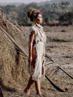 Chintamani Alchemistry Boho Canvas Vest^ Kimono & Cover Up