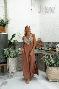 Chintamani Alchemistry Boho Fringed Dress / Dusty Pink^ Maxi Dress
