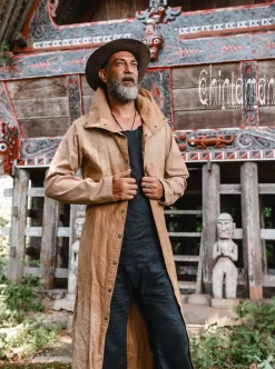 Chintamani Alchemistry Canvas Men's Coat / Beige^ Kimono & Coat