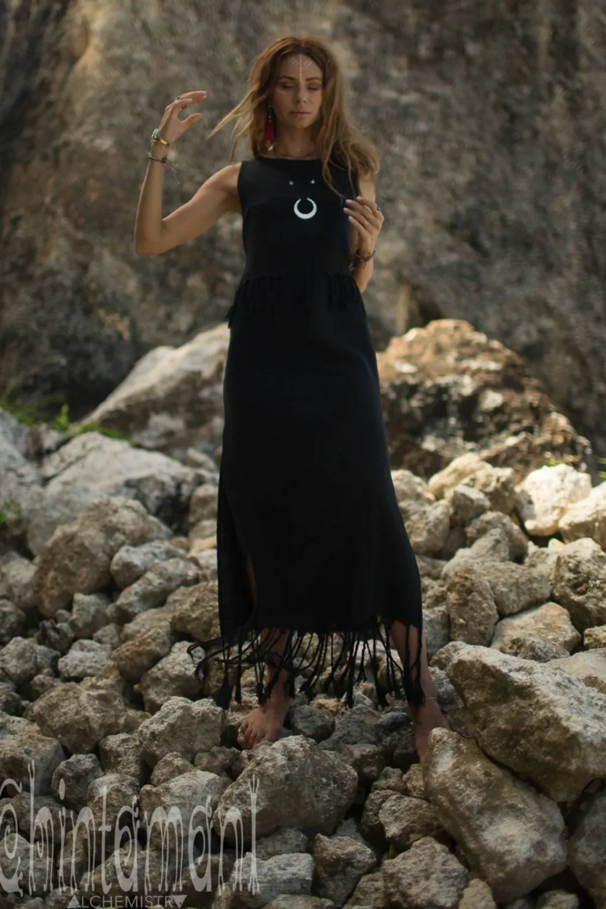 Chintamani Alchemistry Chakruna Long Dress / Black^ Maxi Dress