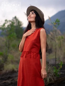 Chintamani Alchemistry Chakruna Long Dress / Red Ochre^ Maxi Dress