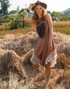 Chintamani Alchemistry Corner Fringed Dress / Dusty Pink^ Mini & Midi Dress