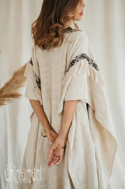 Chintamani Alchemistry Cotton & Hemp Poncho / Off White^ Kimono & Cover Up