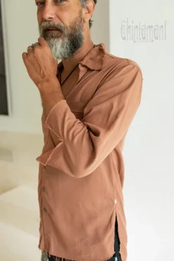 Chintamani Alchemistry Cotton Men's Shirt / Dusty Pink^ Button Shirt