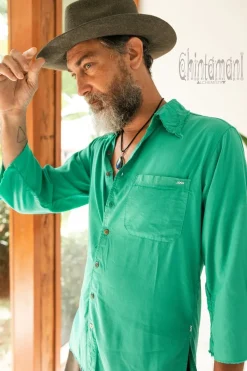 Chintamani Alchemistry Cotton Men's Shirt / Green^ Button Shirt
