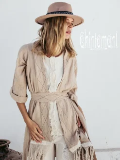 Chintamani Alchemistry Cotton Wrap Cardigan / Beige^ Kimono & Cover Up