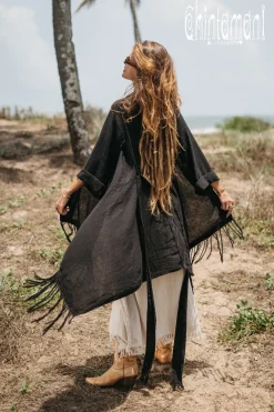 Chintamani Alchemistry Cotton Wrap Cardigan / Black^ Kimono & Cover Up