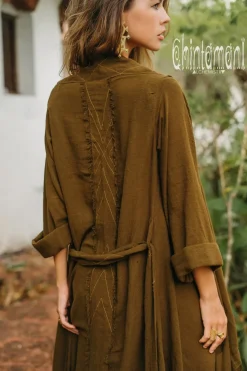 Chintamani Alchemistry Cotton Wrap Cardigan / Brown^ Kimono & Cover Up