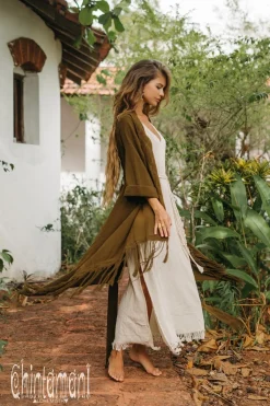 Chintamani Alchemistry Cotton Wrap Cardigan / Brown^ Kimono & Cover Up