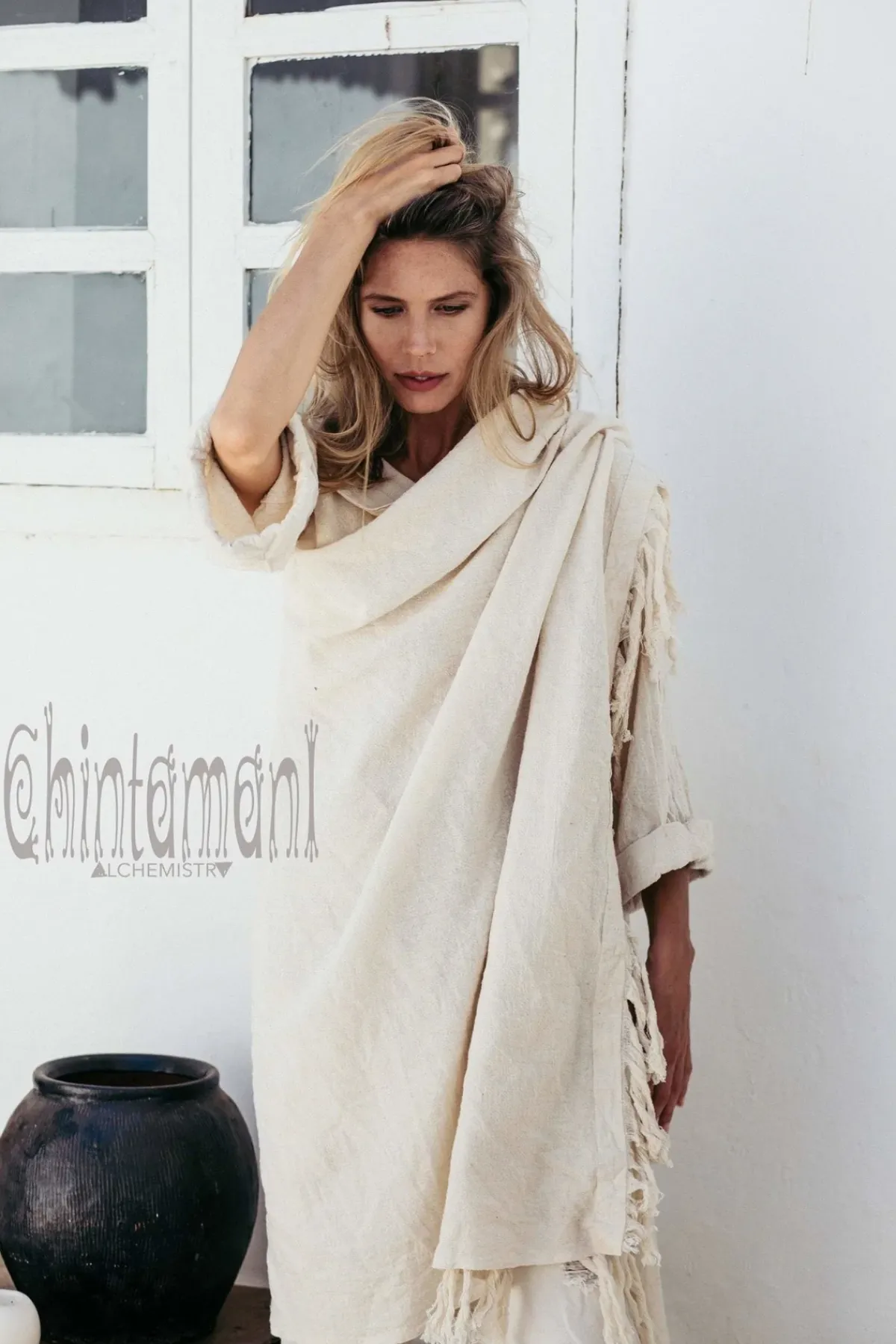 Chintamani Alchemistry Cotton Wrap Cardigan / Off White^ Kimono & Cover Up