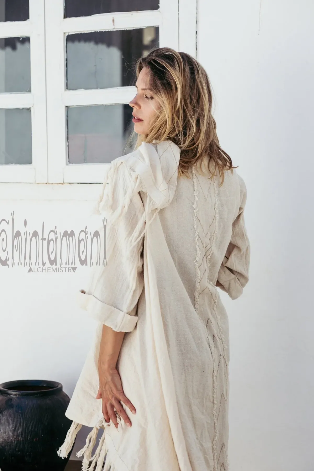 Chintamani Alchemistry Cotton Wrap Cardigan / Off White^ Kimono & Cover Up