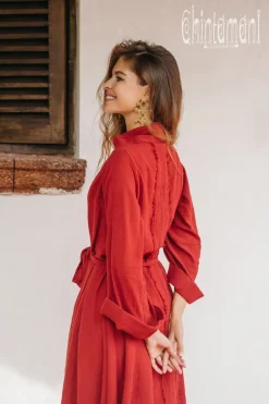 Chintamani Alchemistry Cotton Wrap Cardigan / Red Ochre^ Kimono & Cover Up