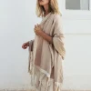 Chintamani Alchemistry Cotton Wrap Shawl / Beige^ Shawls & Scarfs