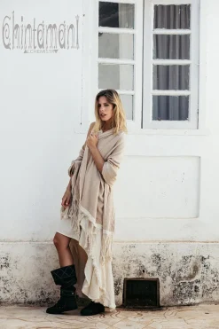 Chintamani Alchemistry Cotton Wrap Shawl / Beige^ Shawls & Scarfs