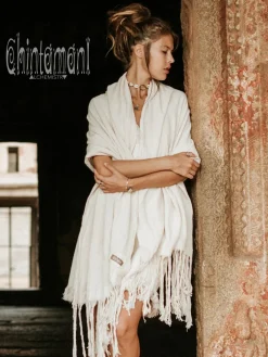 Chintamani Alchemistry Cotton Wrap Shawl / Off White^ Shawls & Scarfs