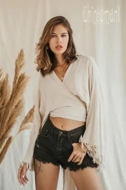 Chintamani Alchemistry Cotton Wrap Top / Off White^ Wrap Top