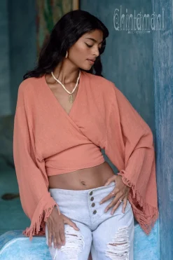 Chintamani Alchemistry Cotton Wrap Top / Pink^ Wrap Top