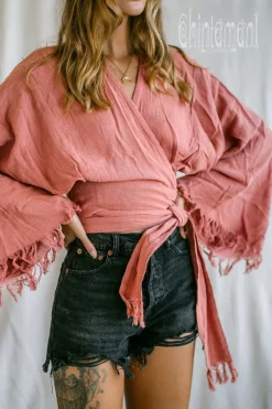 Chintamani Alchemistry Cotton Wrap Top / Pink^ Wrap Top