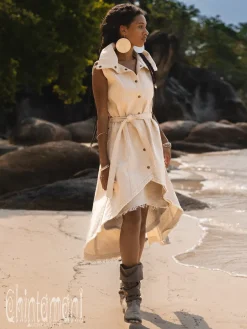 Chintamani Alchemistry Denim Frock Vest / Off White^ Jackets & Coats